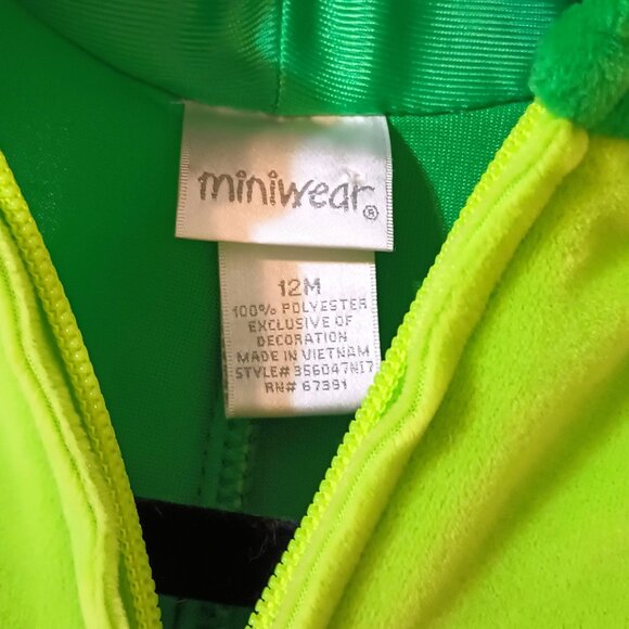 EUC ~Miniwear Infant Adorable Alligator Costume, Onesie w/ Character Hood & Tail - Picture 5 of 8